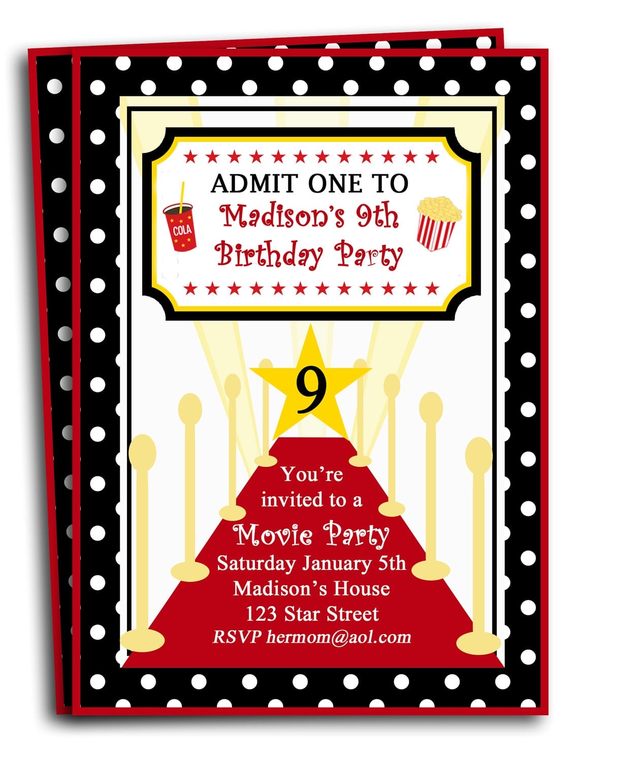 Red Carpet Invitations Wording â¢ Carpet